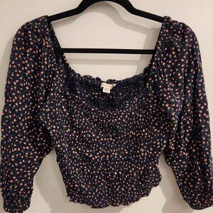 American Eagle Smocked Blouse